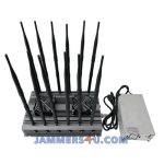 12 Antenna 5G 4G 5Ghz WiFi GPS UHF VHF 90W Jammer up to 80m